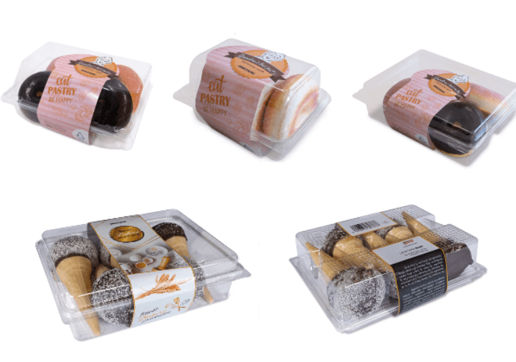面包产品在铰链托盘的全包装标签解决方案